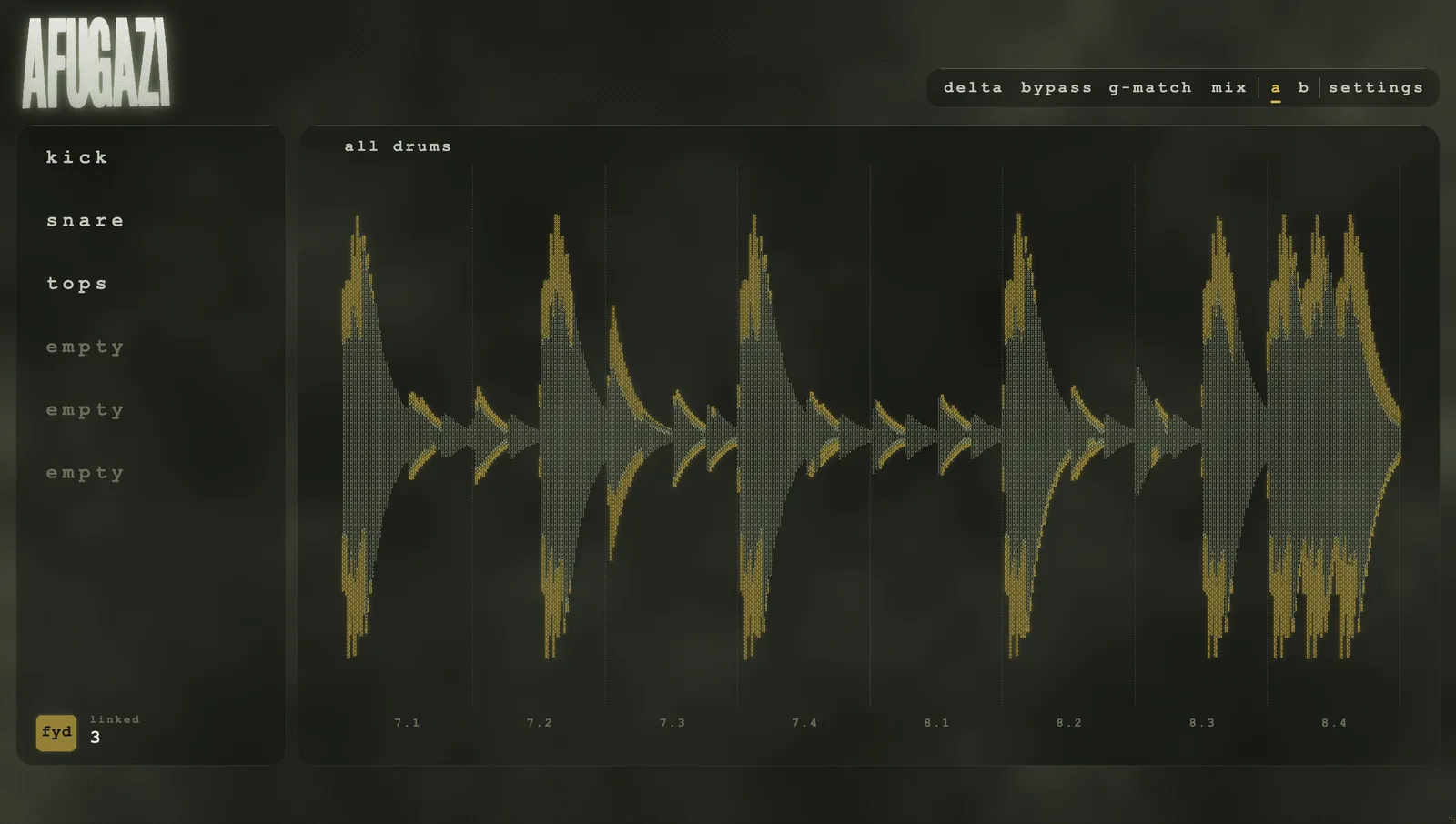 FIX YOUR DRUMS: the drums in one window